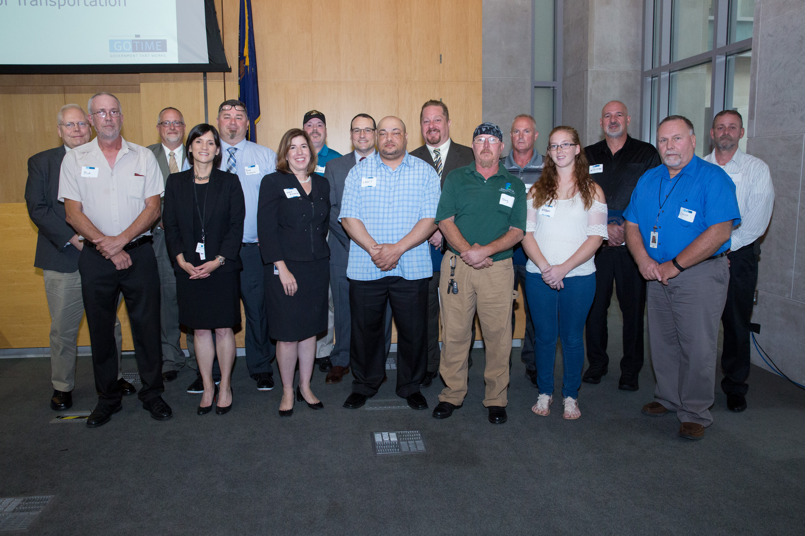 penndot crew members from montgomery county receive a go-time award for piloting dark-hour highway preservation maintenance