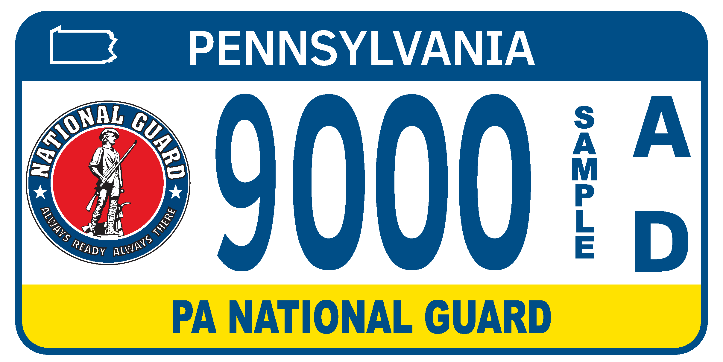 pa national guard license plate