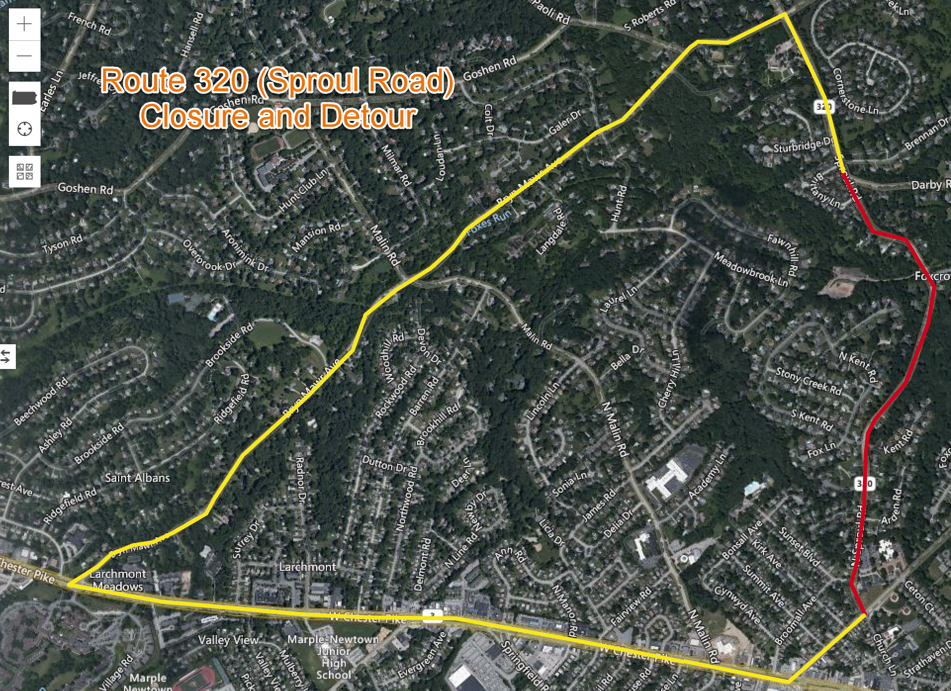 Route 320 (Sproul Rd) Closure and Detour.png