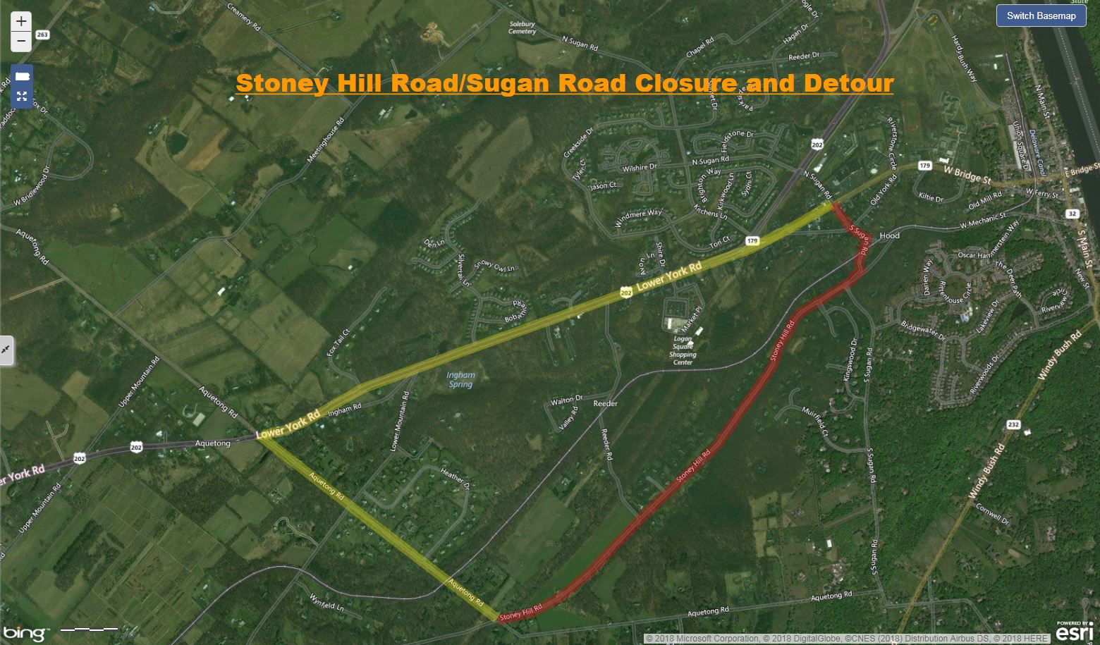 Stoney Hill Road-Sugan Road Closure and Detour Bucks County.JPG