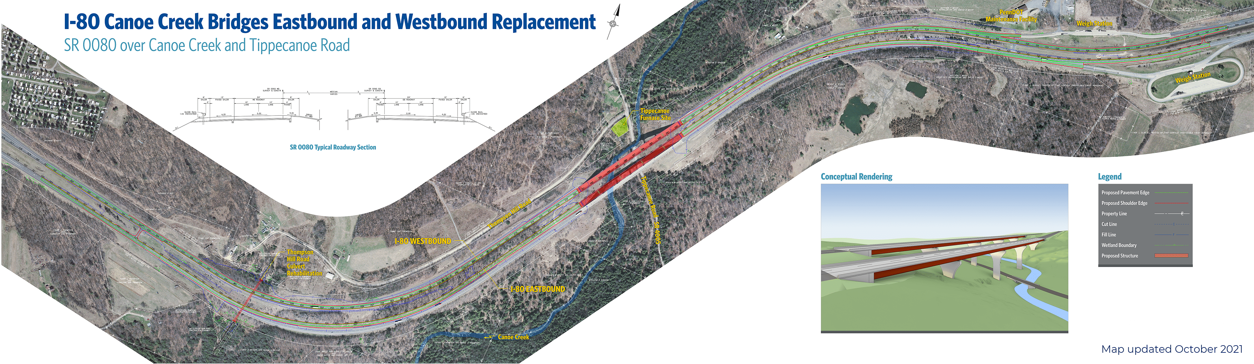 I-80 canoe creek plan sheet map